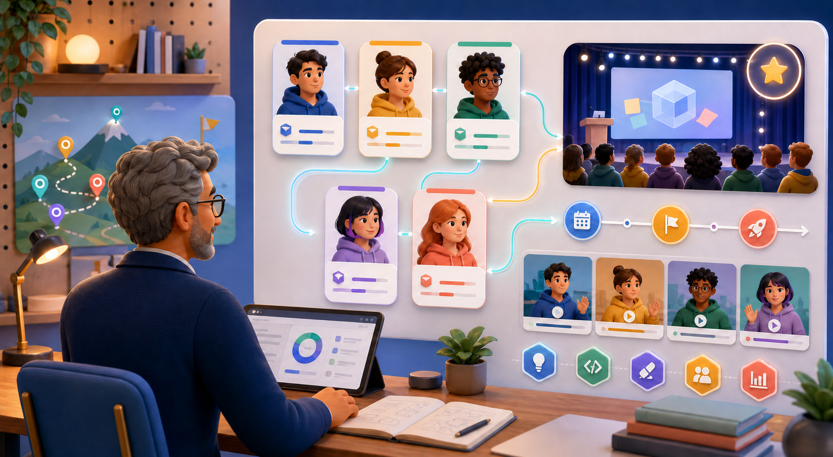 Board member dashboard showing applicants and upcoming Demo Days